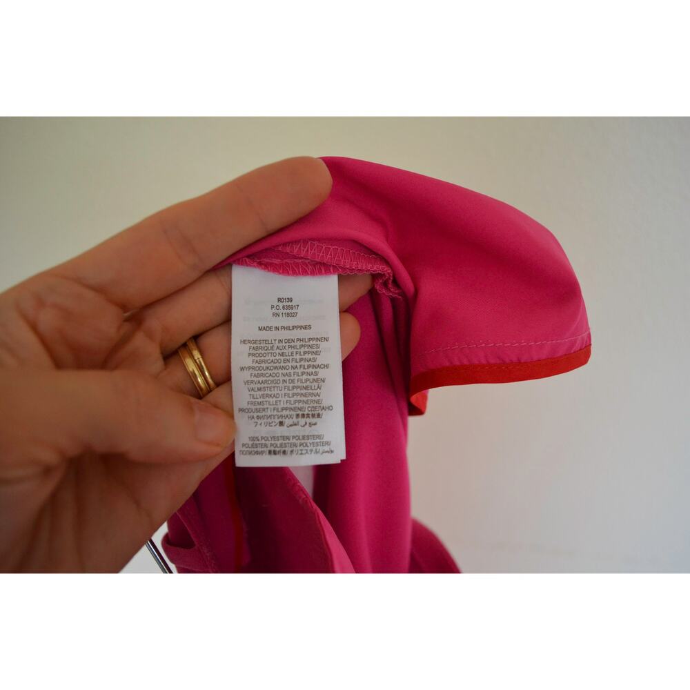 Boden Wide-Leg Trousers in Magenta & Coral - Picture 5 of 5